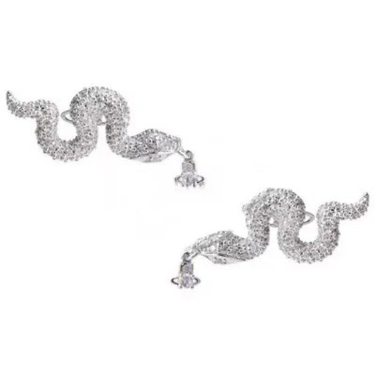 Snake Full Diamond Earrings