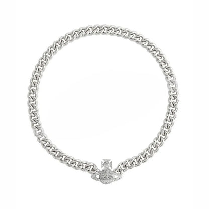 GRAZIELLA Chunky Pavé Orb Necklace