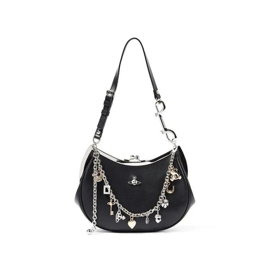 Charm Frame Purse With Chain