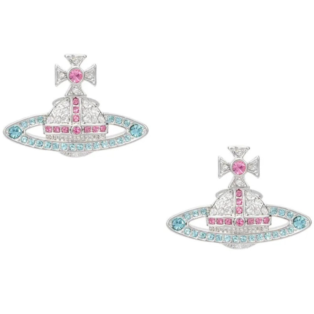 KIKA Full Diamond Saturn Earrings