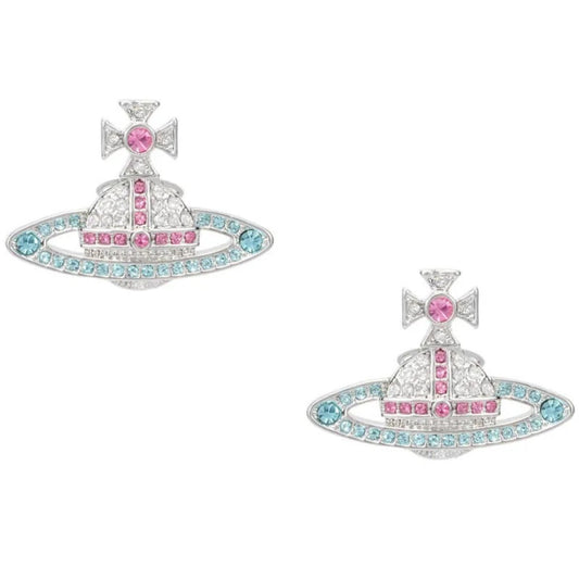KIKA Full Diamond Saturn Earrings