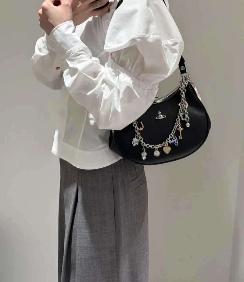 Charm Frame Purse With Chain