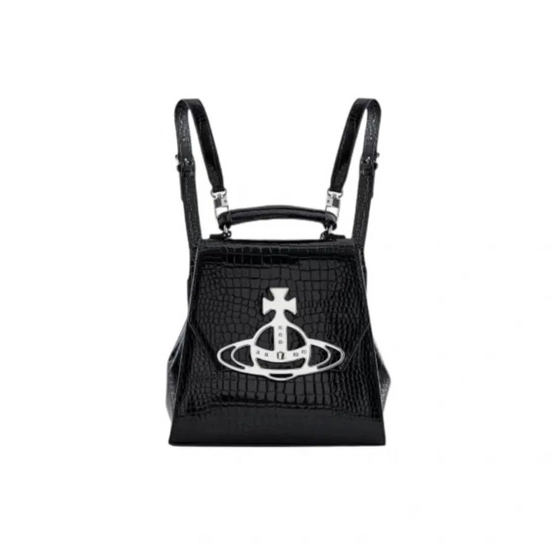 Croc-Textured Leather Mini Backpack