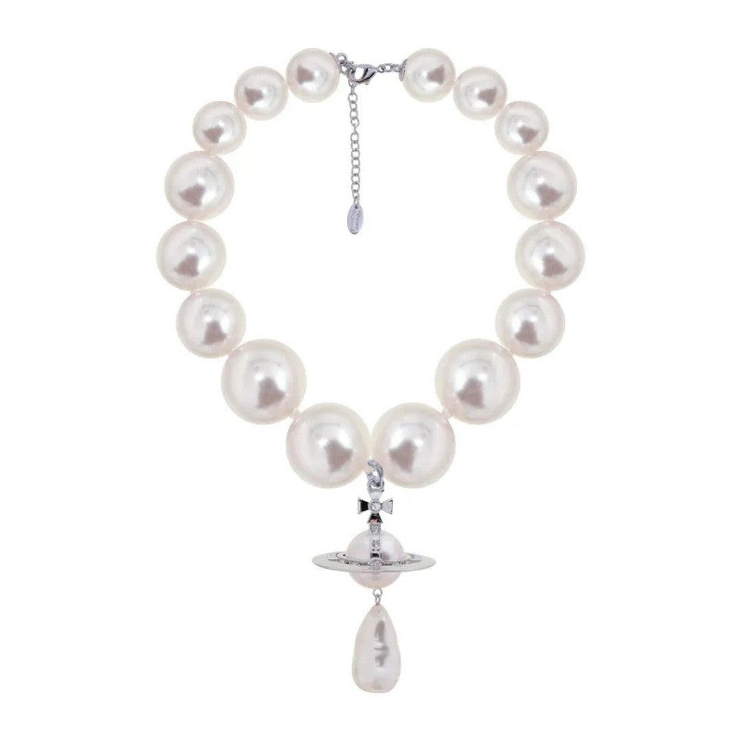 GIANT Large Pearl Pendant ORB Necklace