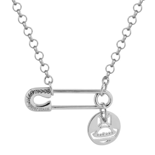 IMOGENE Safety Pin Tag Choker