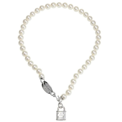 Lock Pearl Necklace