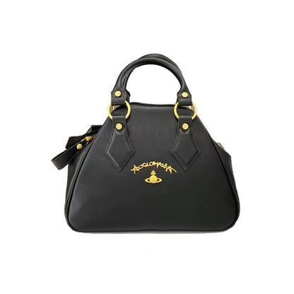 Vintage Orb Handbag with Script Accent