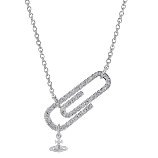 Paperclip Saturn Necklace