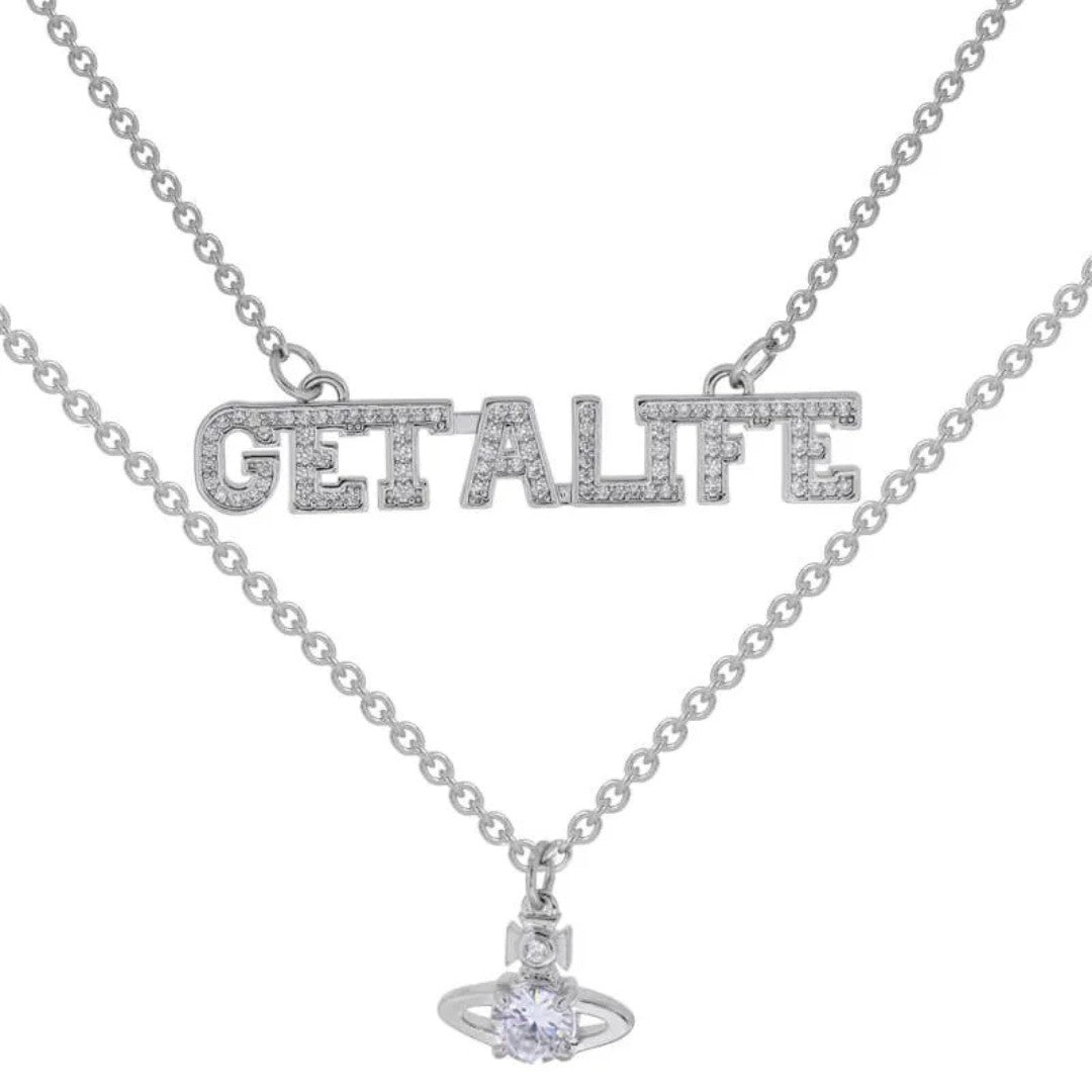 GET A LIFE Double Layer Saturn Necklace