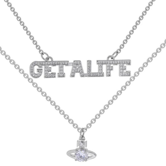 GET A LIFE Double Layer Saturn Necklace