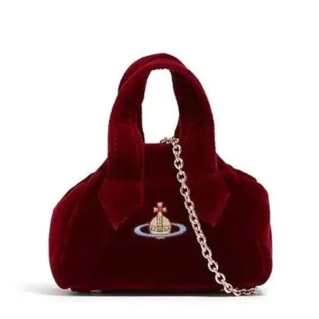 Mini Velvet Chain Yasmine Bag with Dust Bag