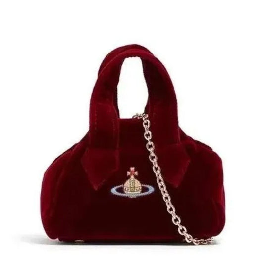 Mini Velvet Chain Yasmine Bag with Dust Bag