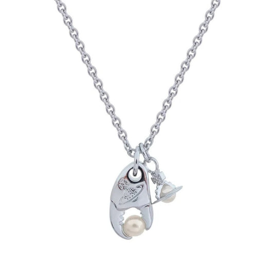 FREDA Crab Pincer Pearl Necklace