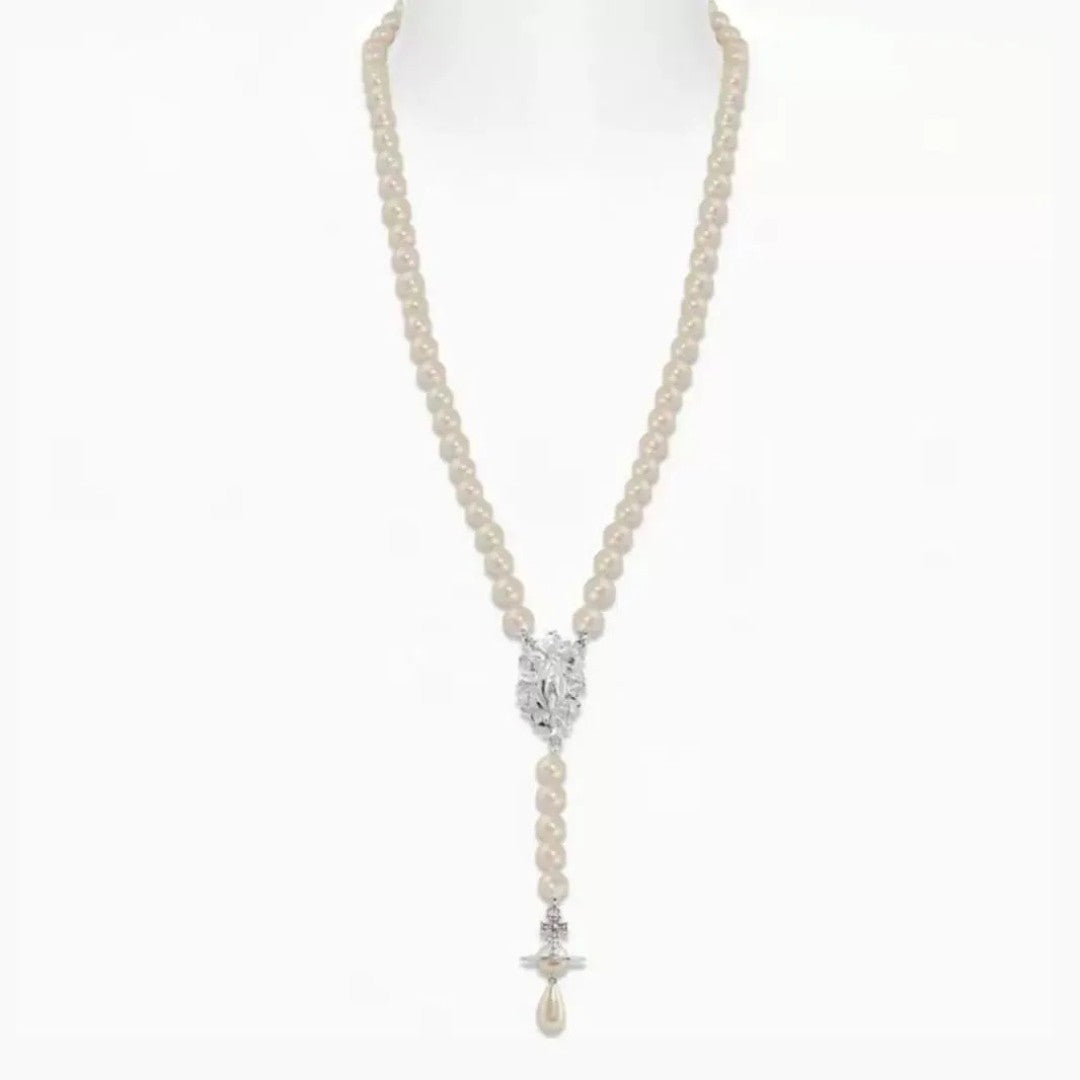 CALISTA Pearl Pendant Saturn Necklace