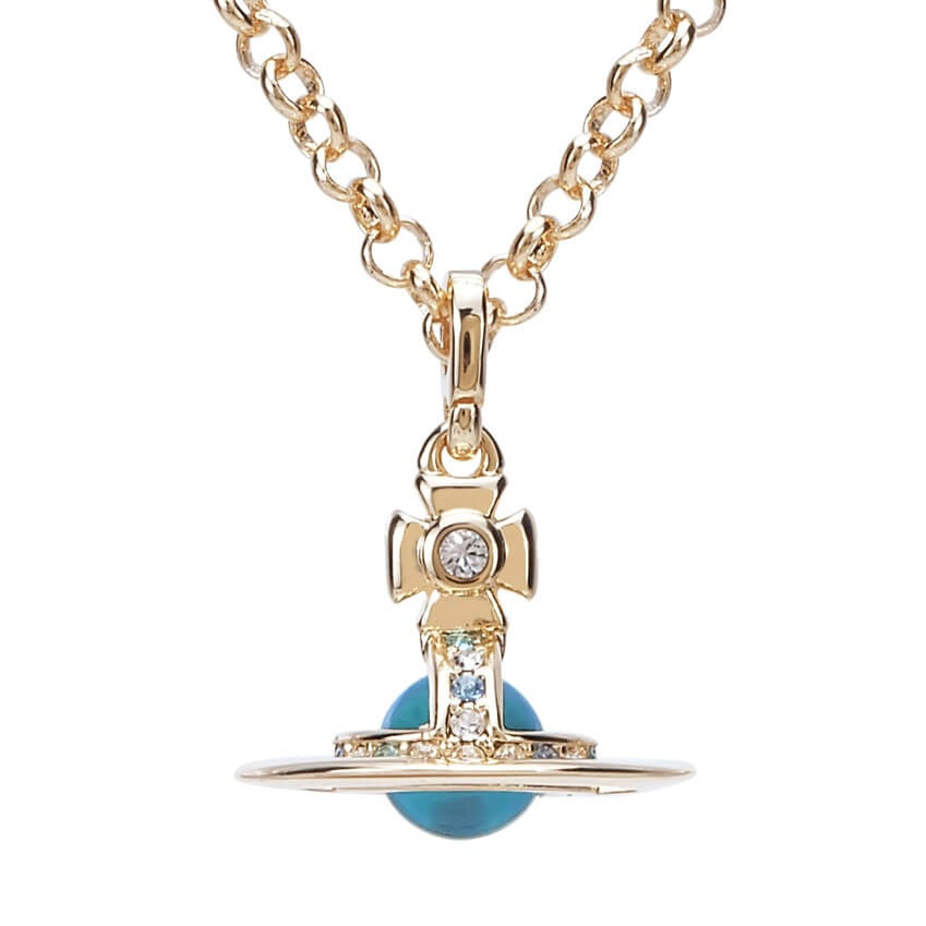 6MM ORB Classic Saturn Pendant Necklace (with box)