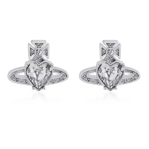 Zirconia Love Huggie Earrings