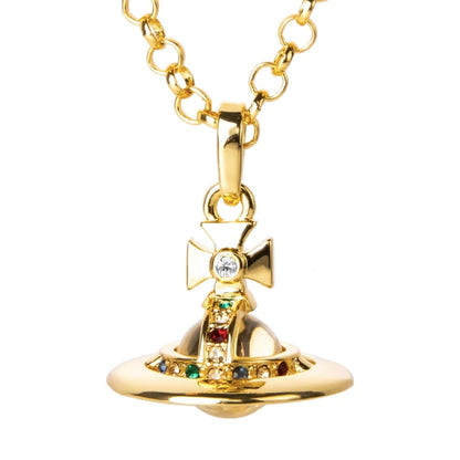 10MM ORB Classic Saturn Pendant Necklace (with box)