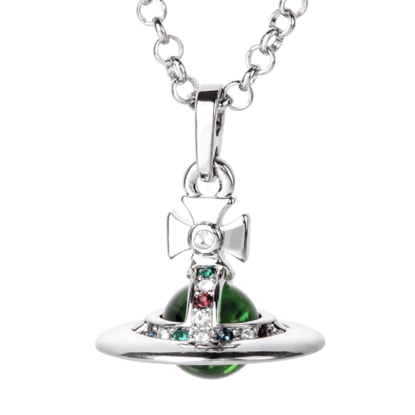 10MM ORB Classic Saturn Pendant Necklace (with box)