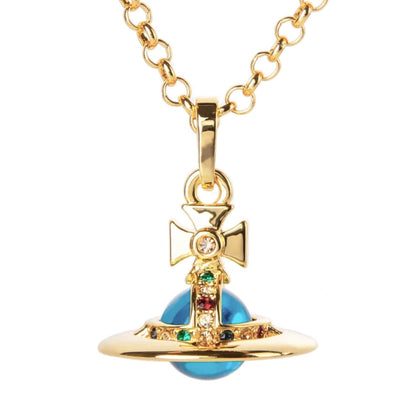 10MM ORB Classic Saturn Pendant Necklace (with box)