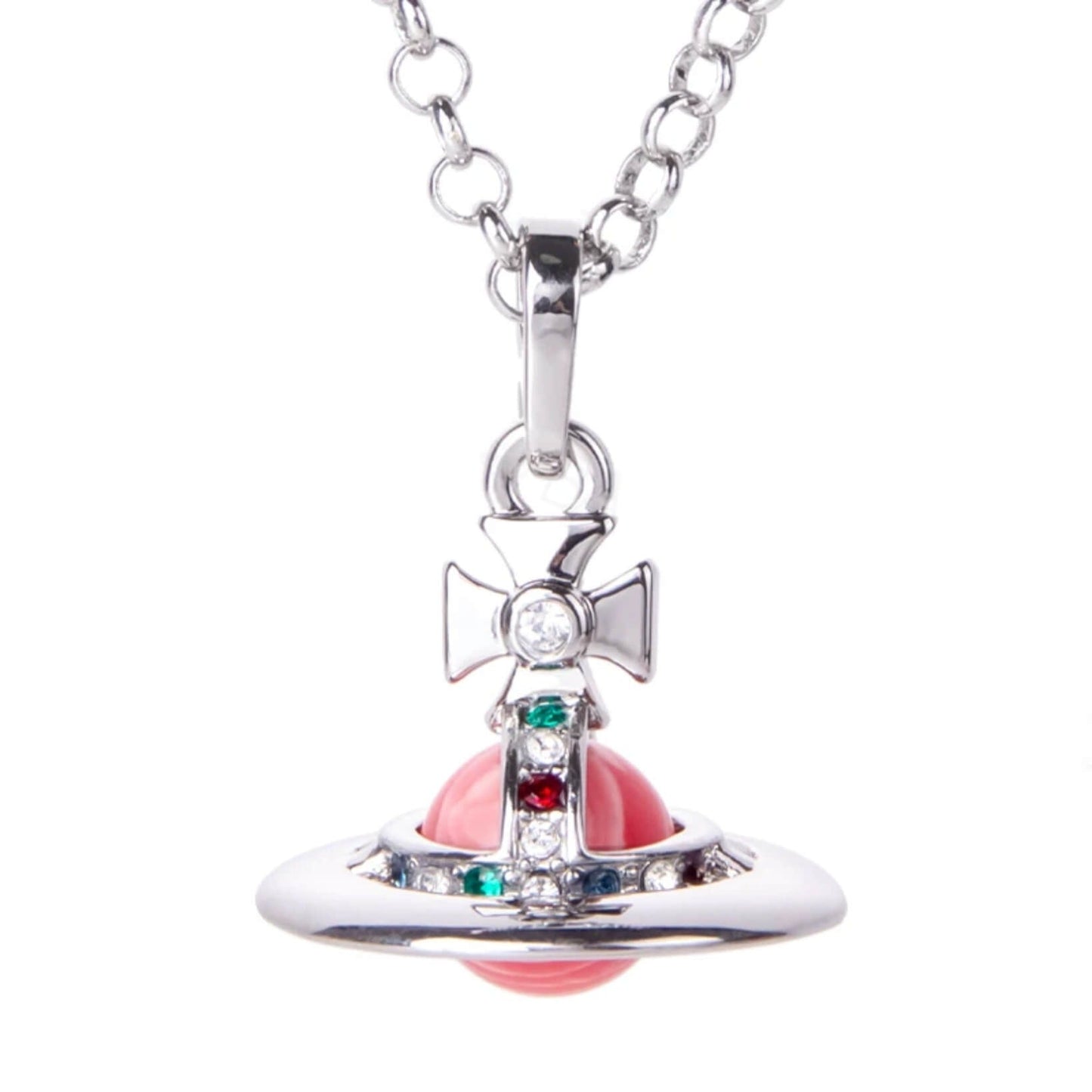 10MM ORB Classic Saturn Pendant Necklace (with box)