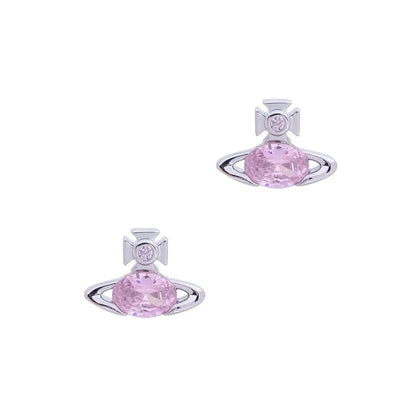 Oval Orb Stud Earrings