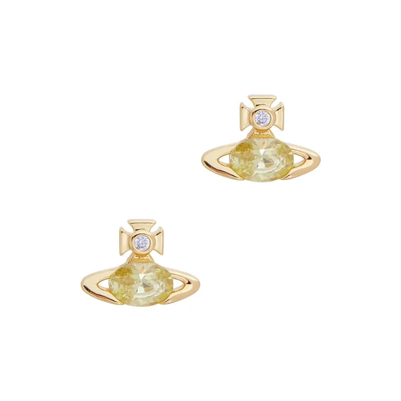 Oval Orb Stud Earrings