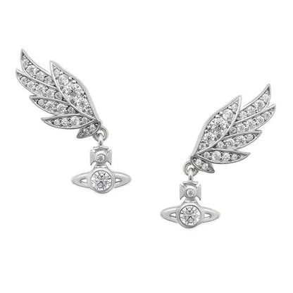 Winged Orb Drop Earrings