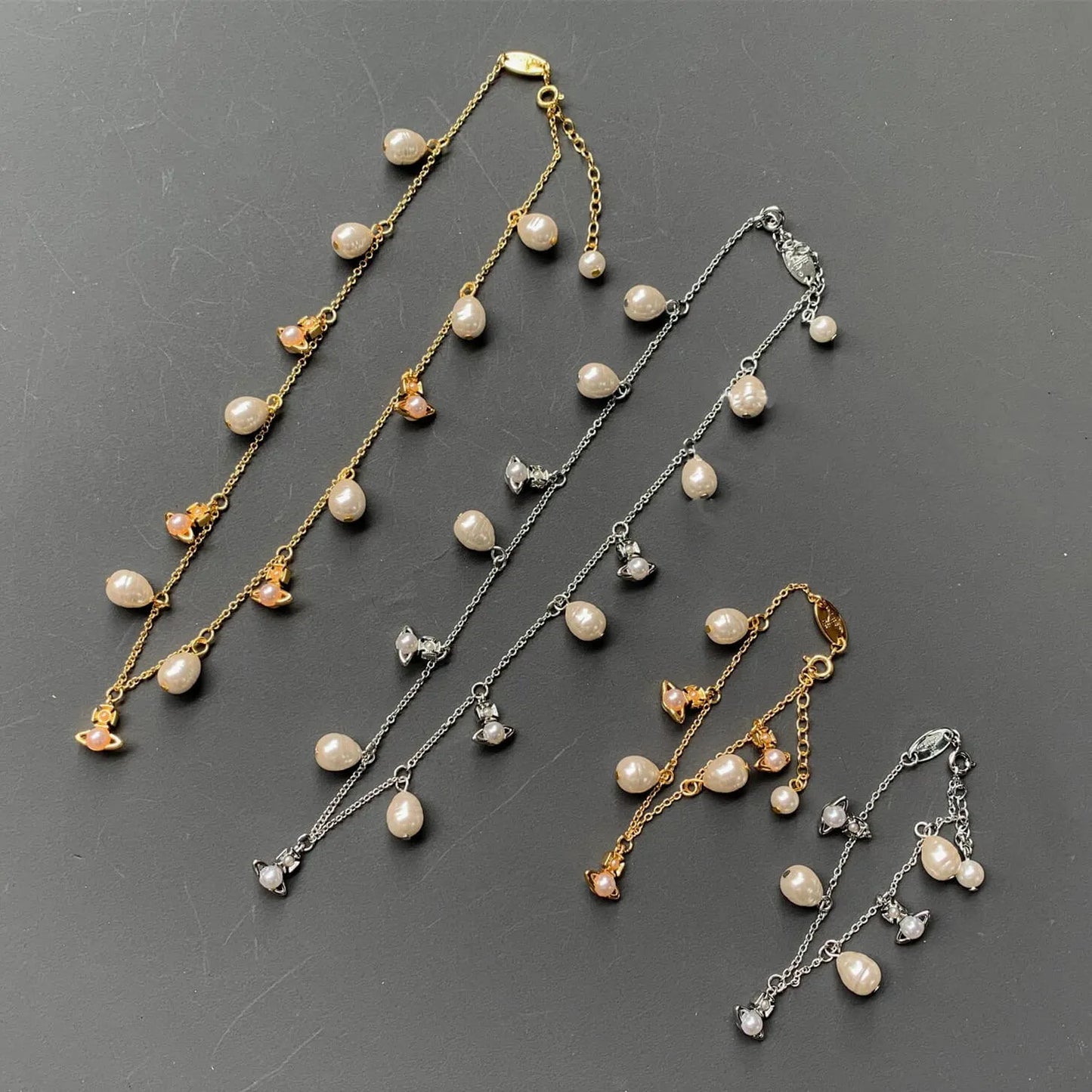 Orb & Pearl Charm Bracelet