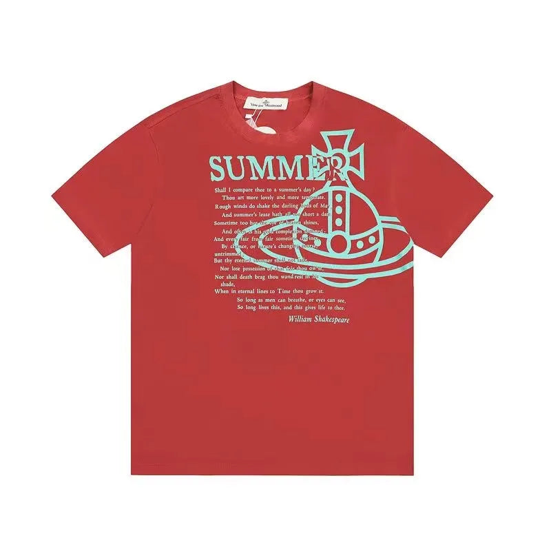 Summer Quote Planet Print Tee