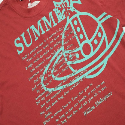 Summer Quote Planet Print Tee