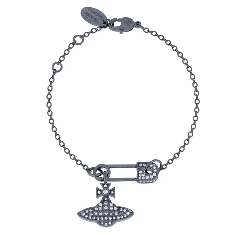 Orb Drop Safety Pin Bracelet