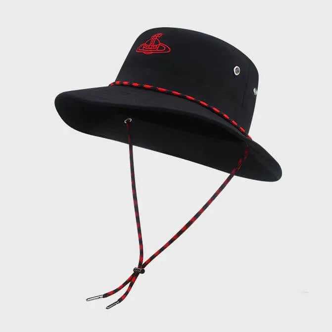  Technical Nylon Wide-Brim Hat
