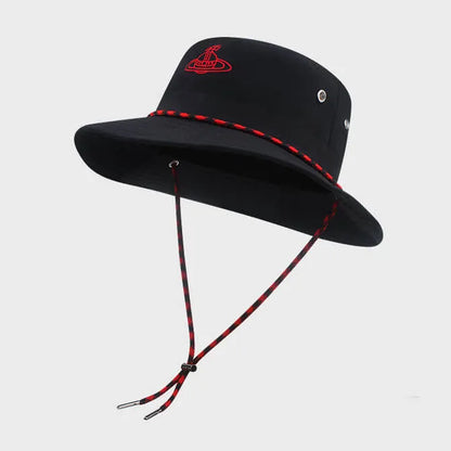  Technical Nylon Wide-Brim Hat