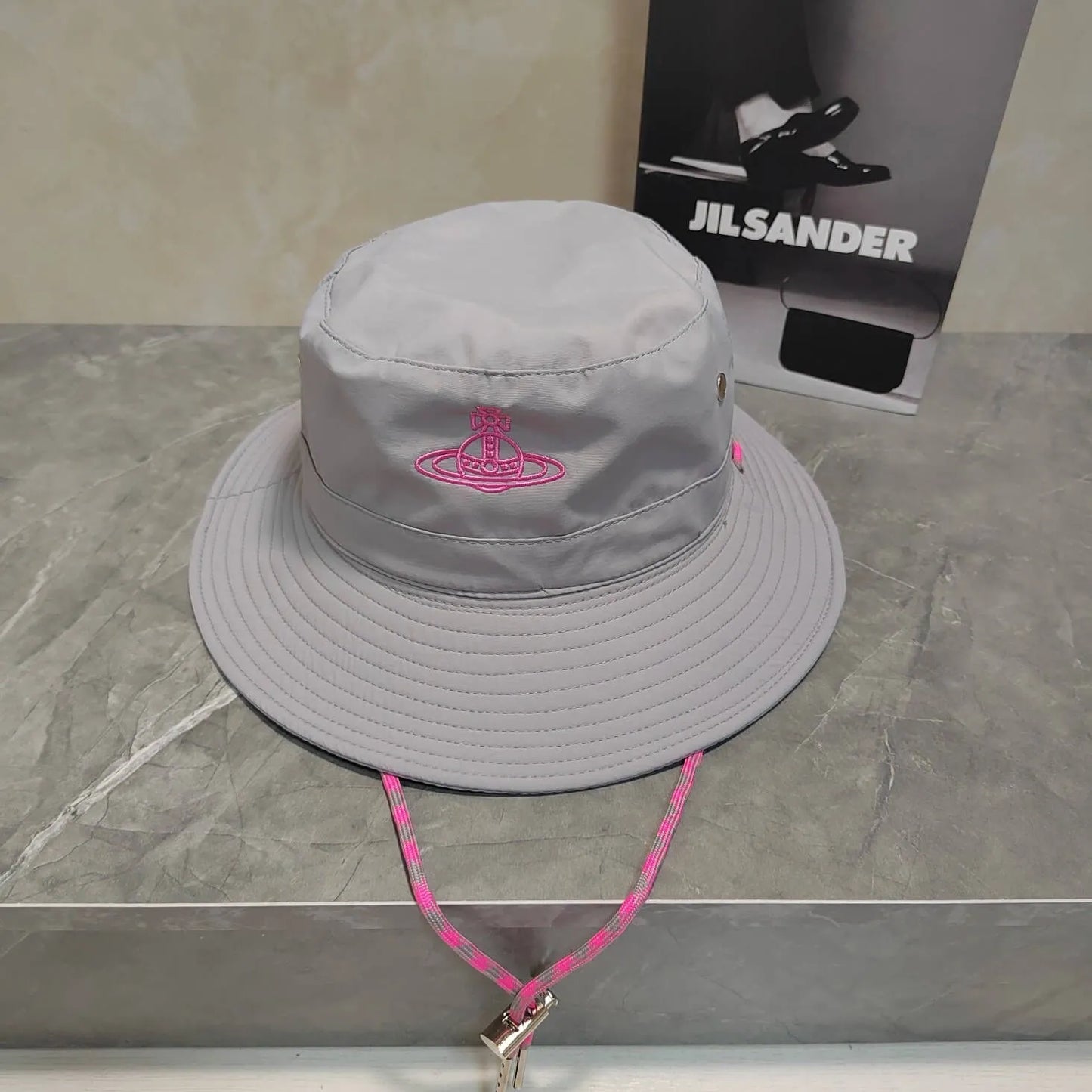  Technical Nylon Wide-Brim Hat