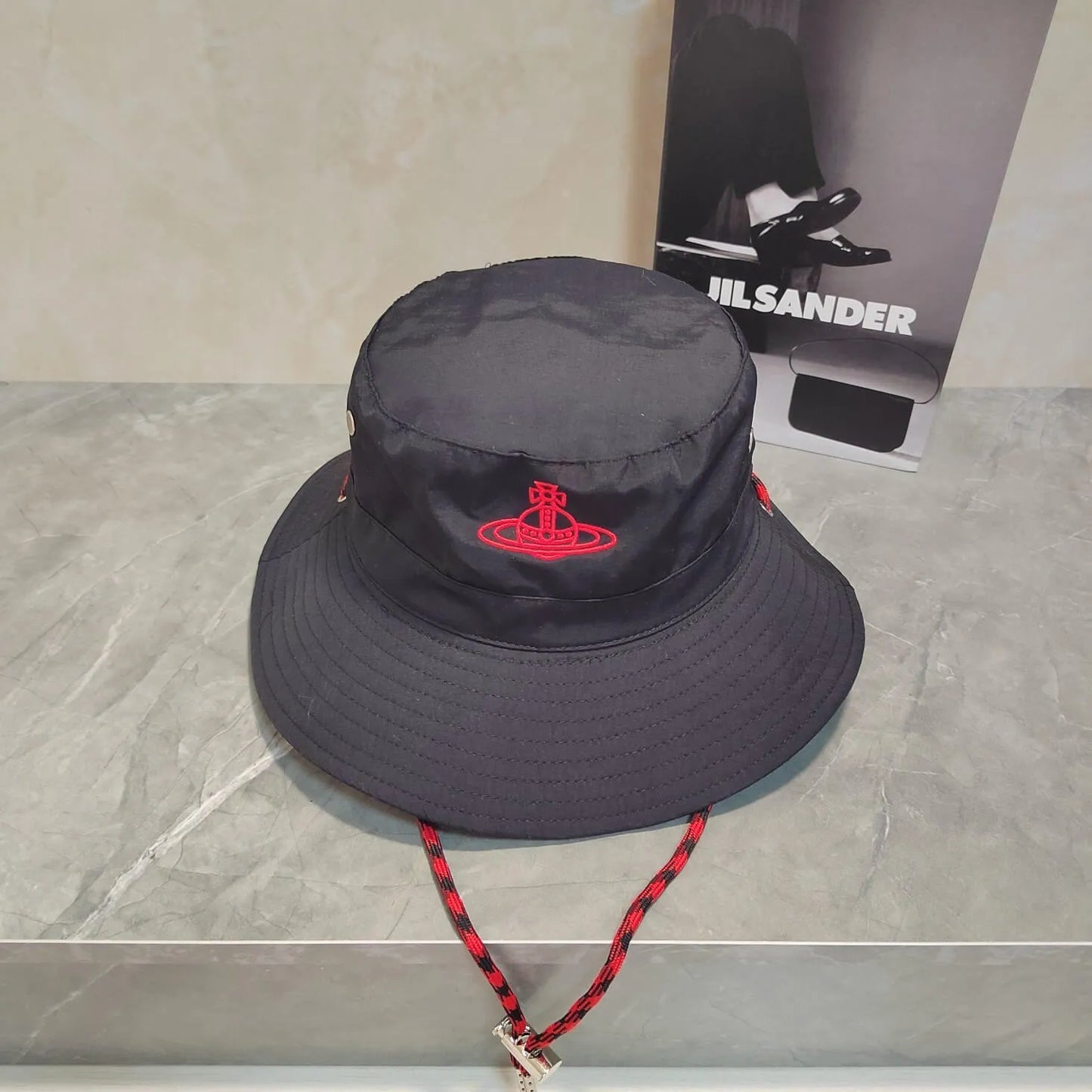  Technical Nylon Wide-Brim Hat