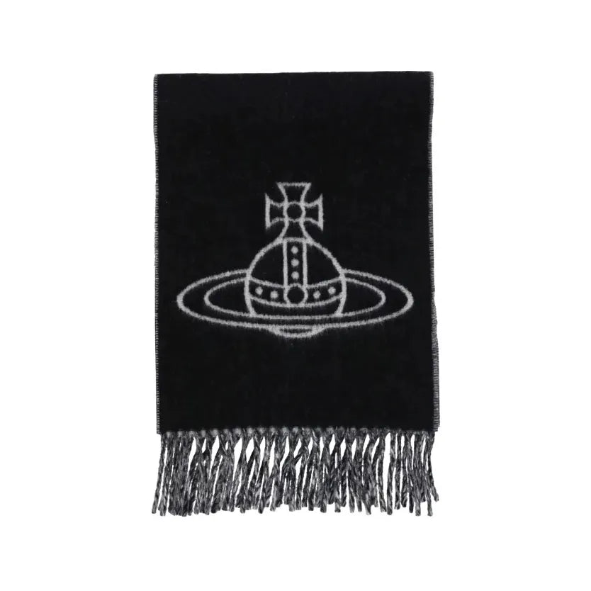 Orb Logo Fringe Scarf