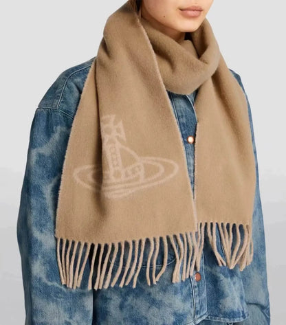 Orb Logo Fringe Scarf
