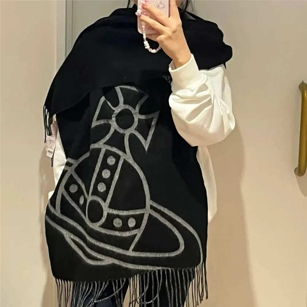 Giant Orb Logo Wool Scarf