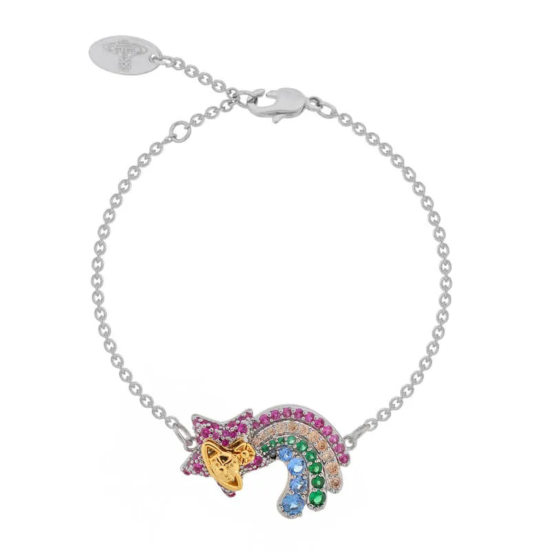 Cosmic Rainbow Star Charm Bracelet
