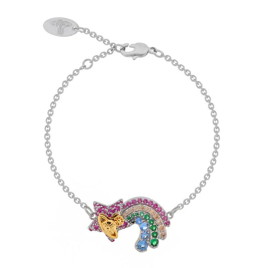 Cosmic Rainbow Star Charm Bracelet