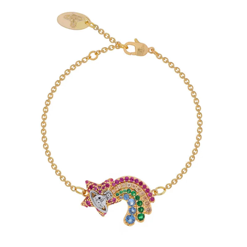 Cosmic Rainbow Star Charm Bracelet