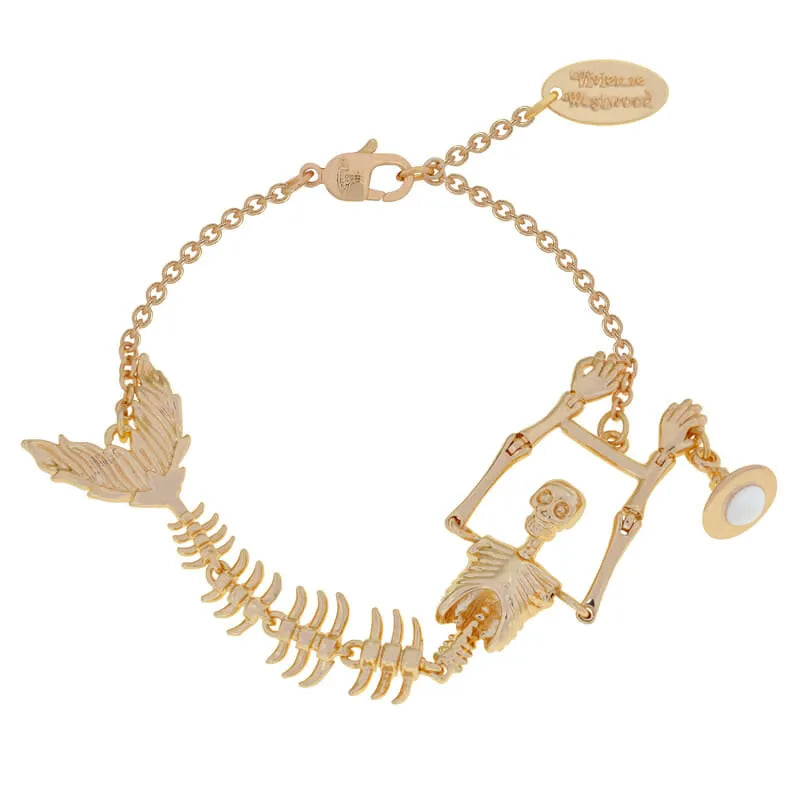Skeletal Siren Charm Bracelet