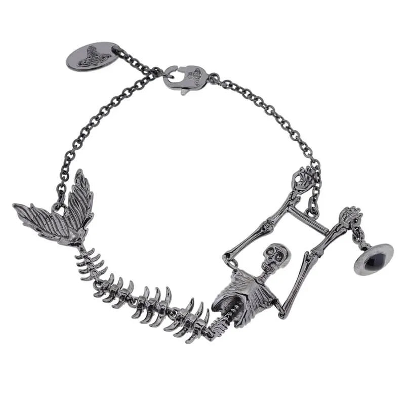 Skeletal Siren Charm Bracelet
