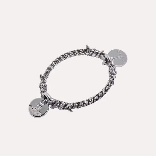 Barbed Coin Charm Bracelet