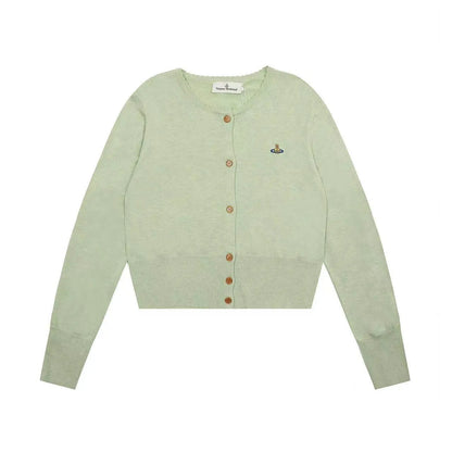 Orb Crest Cropped Cardigan