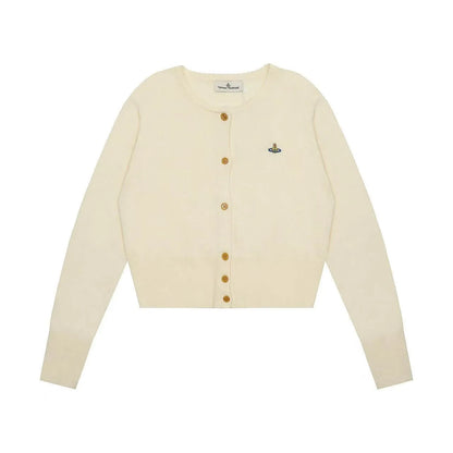 Orb Crest Cropped Cardigan