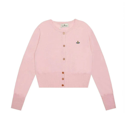 Orb Crest Cropped Cardigan