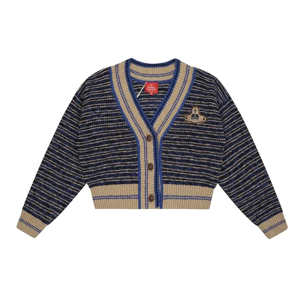 Contrast Stitch Knit Cardigan