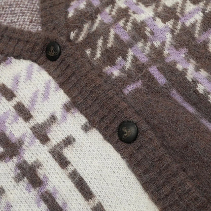 Tartan Fade Button Cardigan