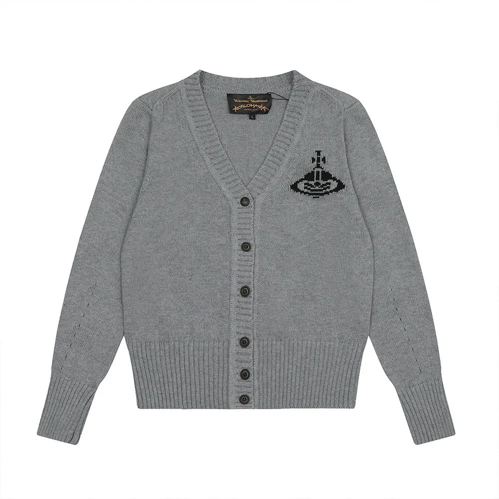 Classic Knit Emblem Cardigan